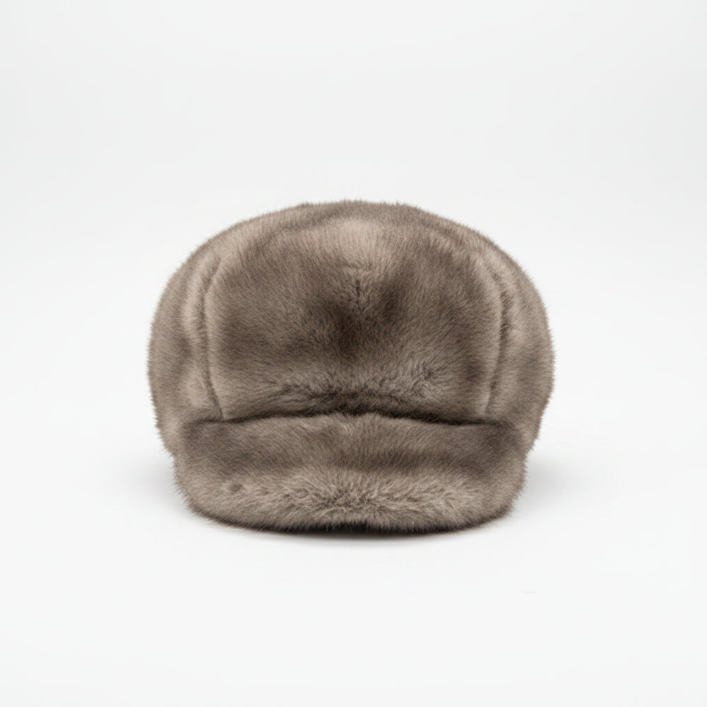 Sterling Mink Fur Winter Baseball Cap™ with Adjustable Fit