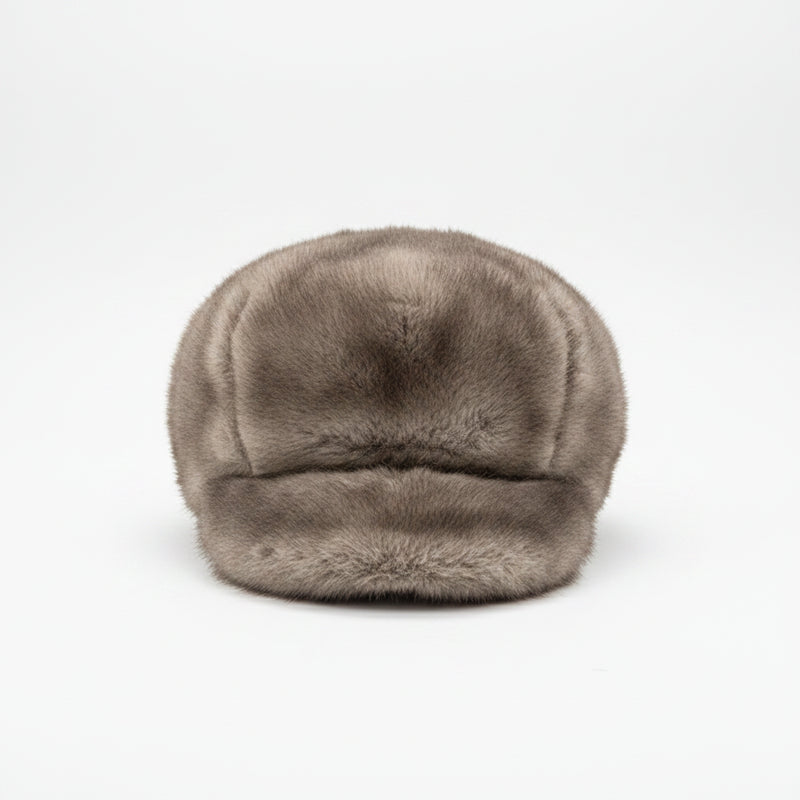 Sterling Mink Fur Winter Baseball Cap™ with Adjustable Fit