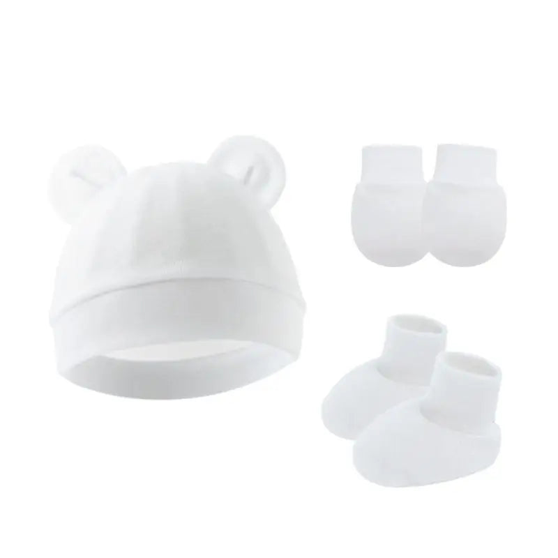 Sterling™ Newborn Bow Beanie and Mittens Set
