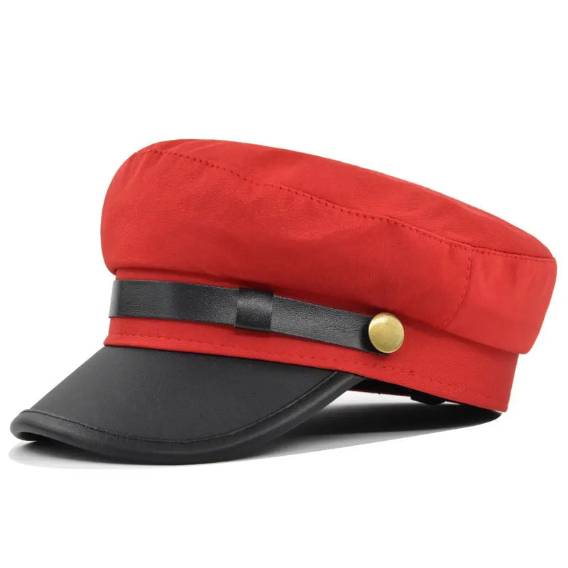 Sterling Sailor Cap Structured Military Design™ With Decorative Strap
