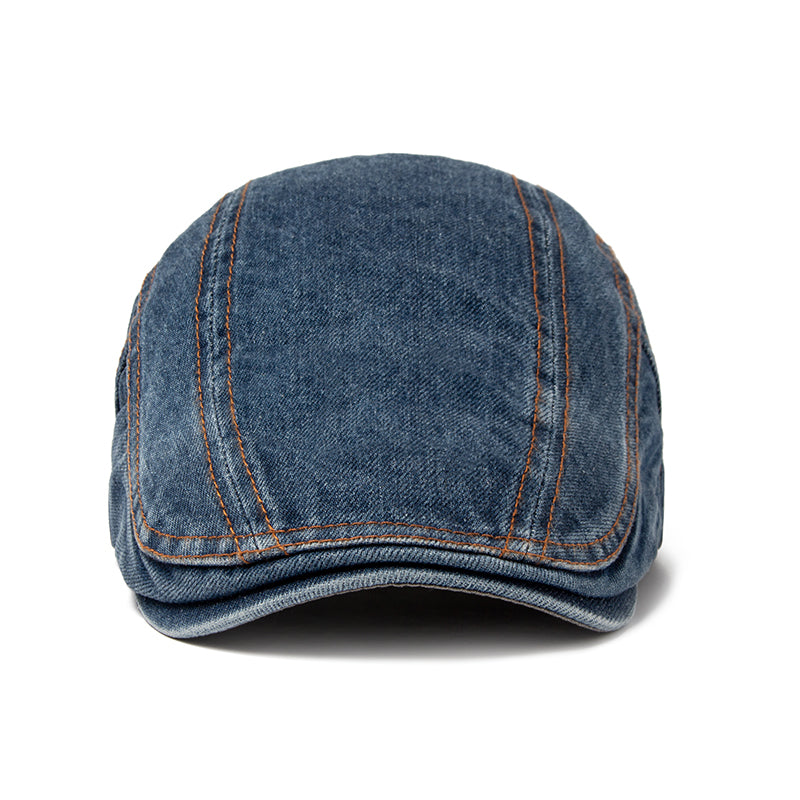 Sterling Four Seasons Denim™ Newsboy Cap Washed Flat Brim