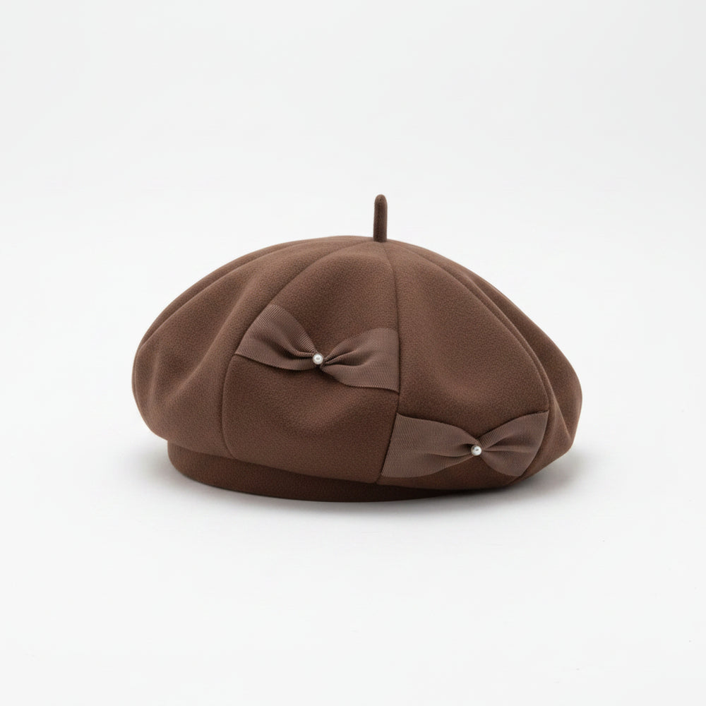 Sterling™ Mireya Wool Painter Beret With Bow Detail