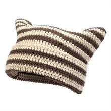 Sterling™ Cat Ear Knit Beanie with Striped Crown