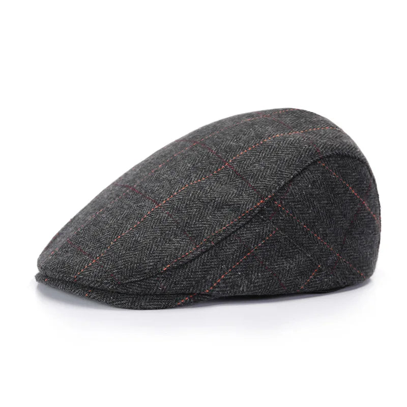 Sterling Alden Flat Cap™  Wool Viscose Blend Adjustable Herringbone