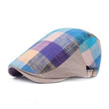 Sterling Vintage Check Cap Plaid Cotton Crown Adjustable Back