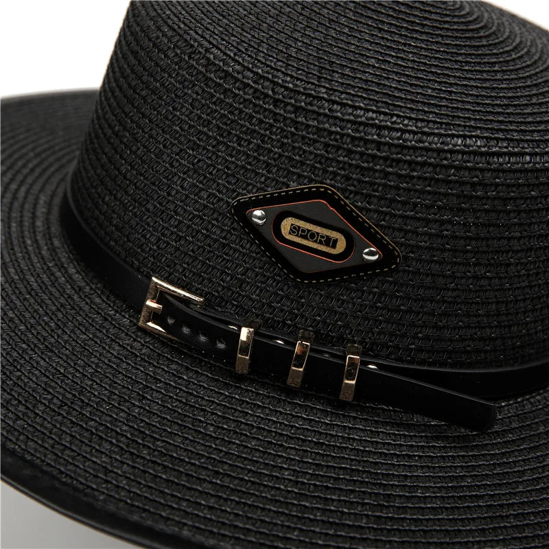 Sterling French Retro Flat™ Straw Sun Hat Wide Brim