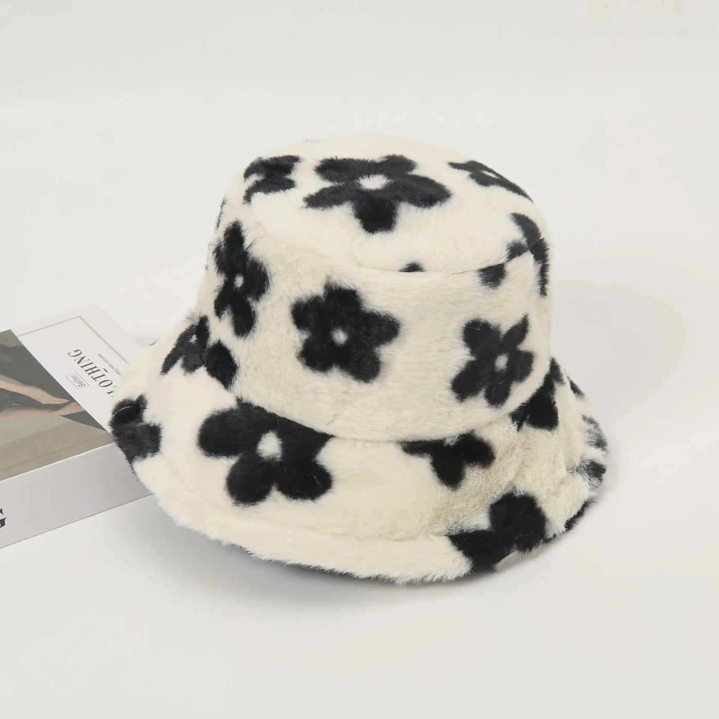 Sterling Plush Fisherman's Hat™  Warm Bucket Hat With Flower Accent