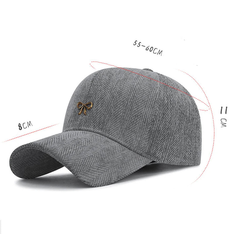 Sterling Woven Baseball Cap With Metal Bow Detail