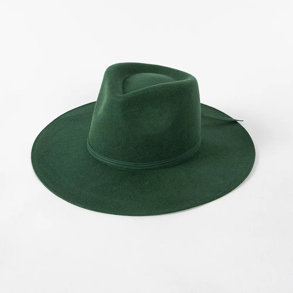 Sterling Wool Fedora Hat™ With Wide Brim And Ribbon Bow