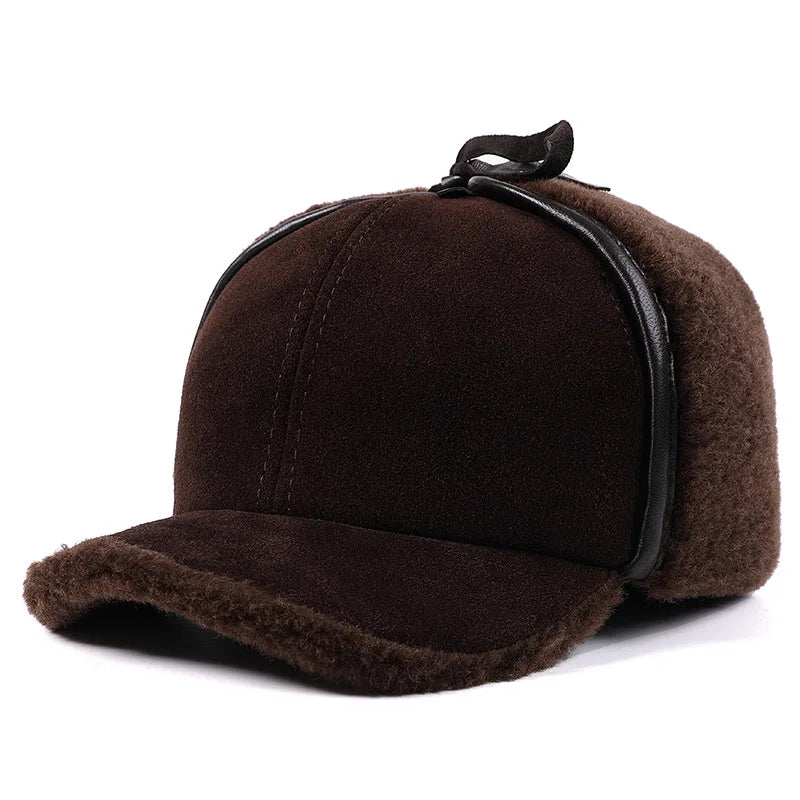 Sterling Hollis Cowhide Duckbill Cap™ With Wool Ear Flaps