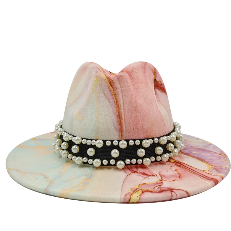 Sterling Fedora Hat™ Modern Psychedelic Pearl Design