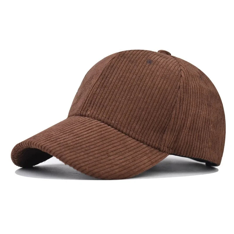 Sterling Corduroy Baseball Cap With Adjustable Buckle Closure