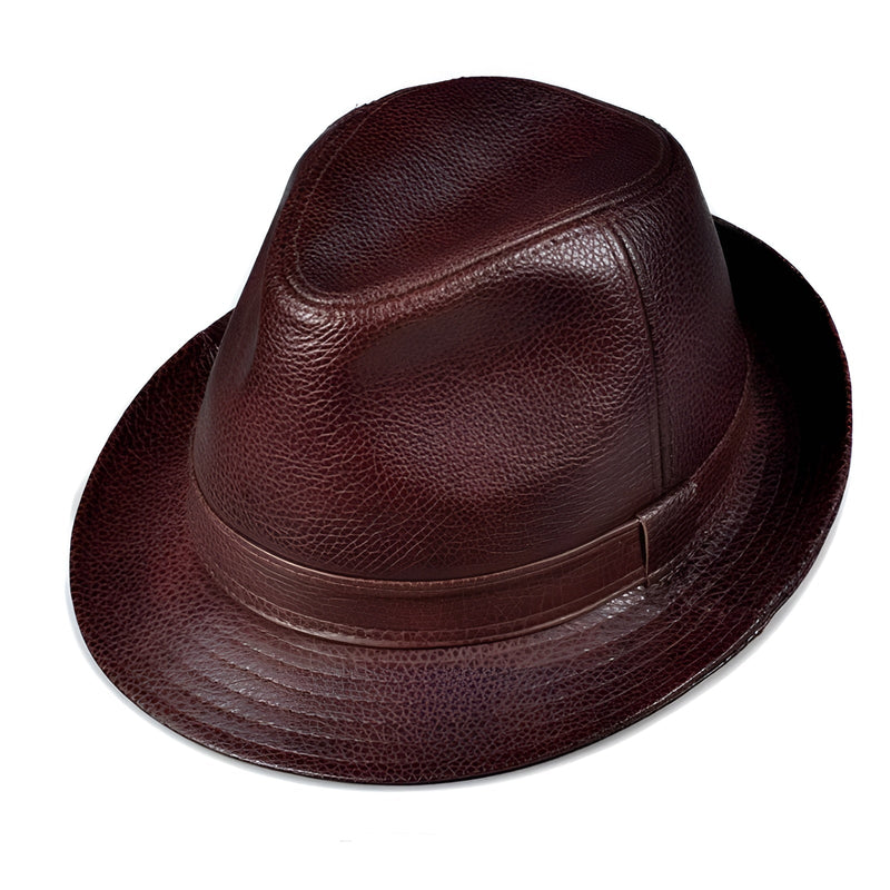 Sterling Trilby Hat™ Leather Short Brim Timeless Style