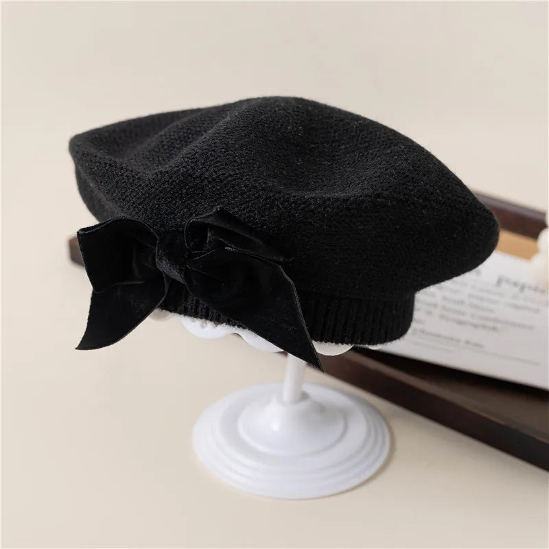 Sterling Elodie Kids Knit Beret™ with Bow Detail