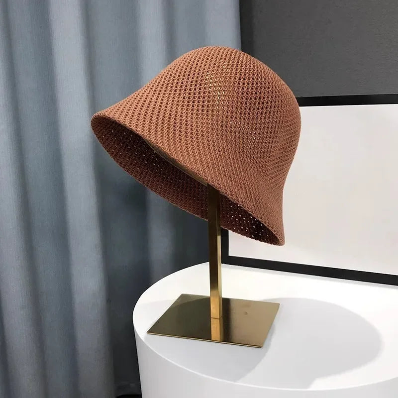 Sterling Terra Mode™ Knit Bucket Hat Hollow Cotton Soft Form
