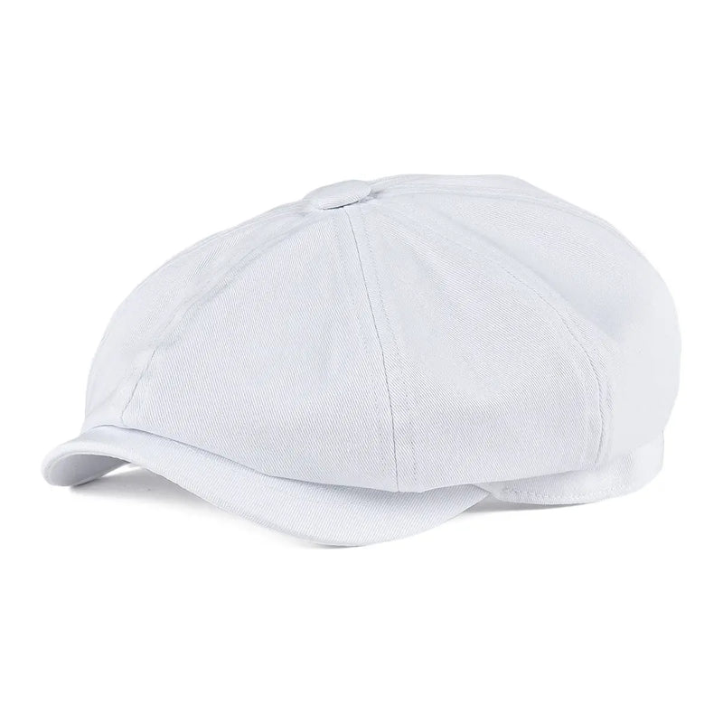 Sterling VL003 Cotton Newsboy Cap™   With Eight Panel Button Crown