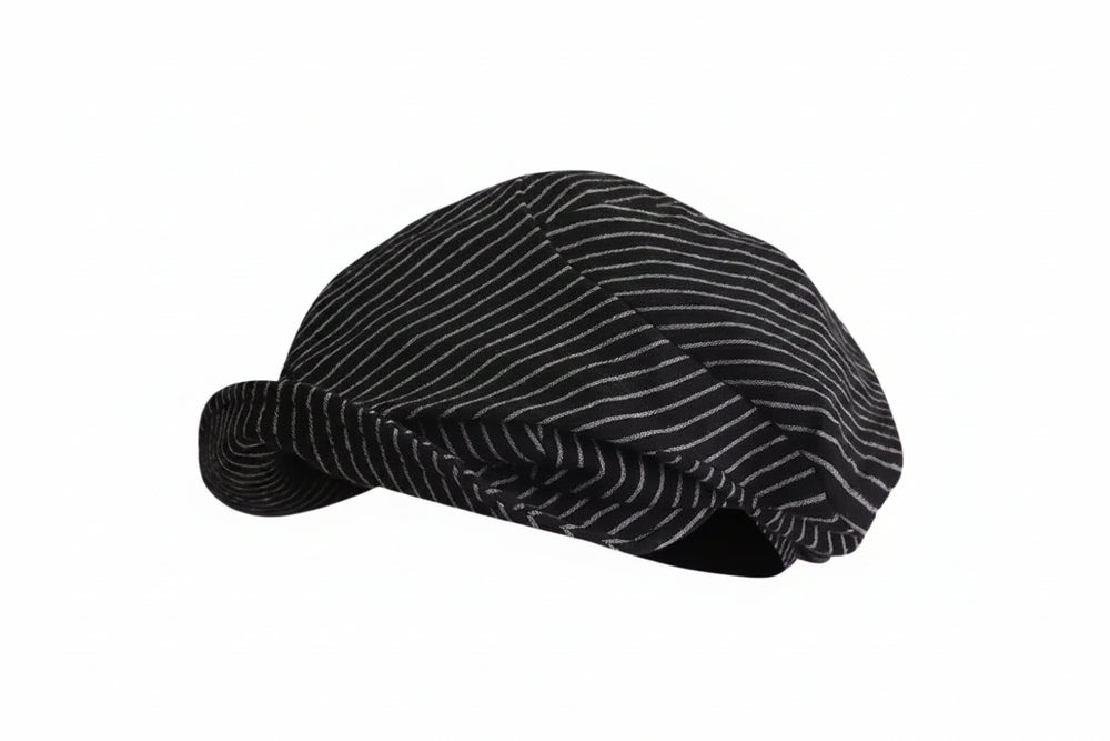 Sterling Brielle Newsboy Cap™ - Striped Cotton Linen
