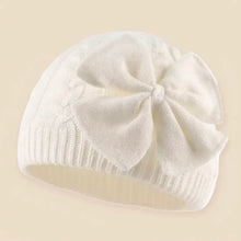 Sterling™ Baby Knit Bow Hat Soft Stretch Beanie With Oversized Bow