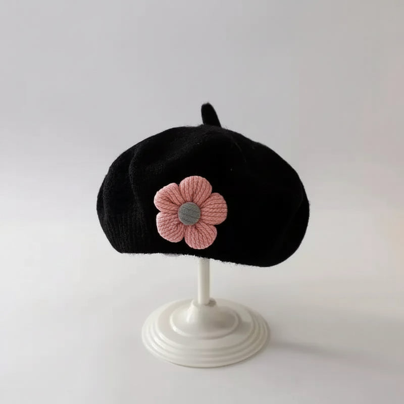 Sterling Petalyn Baby Beret™ with Floral Accent