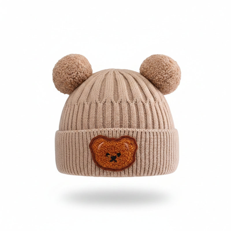 Sterling™ Bear Ear Baby Knit Hat with Cotton Lining