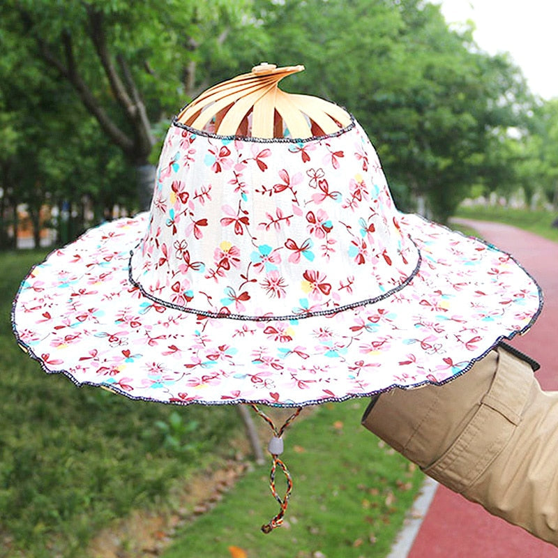 Sterling Foldable Bamboo Hat™ Wide Brim Bamboo Cord Detail