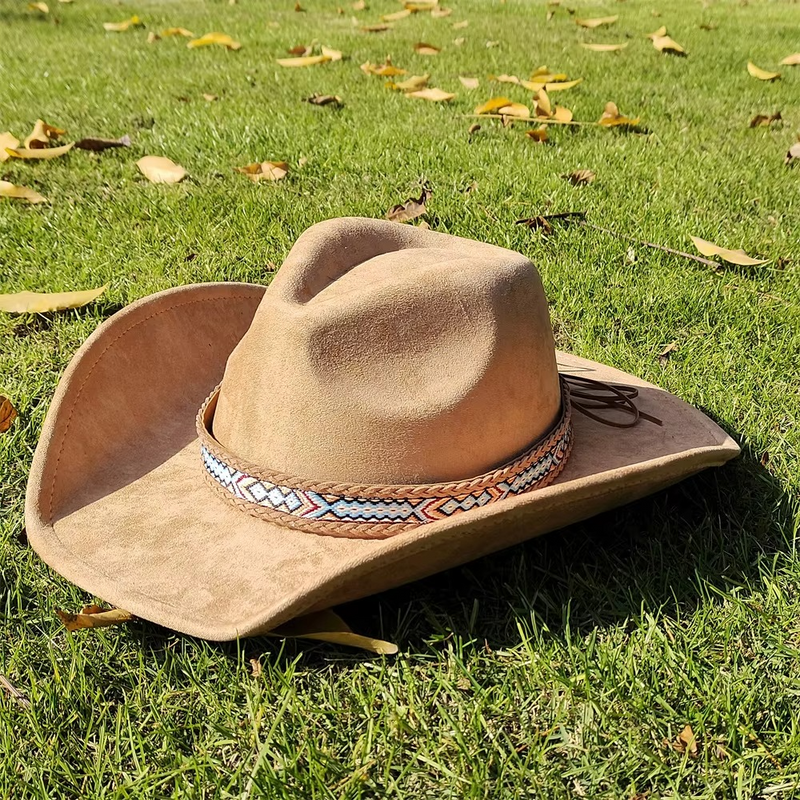Sterling Classic Suede Western Cowboy Fedora Hat™ Pinched Crown