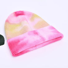 Sterling Aurielle Tie Dye Cashmere Beanie with Fur Pom™