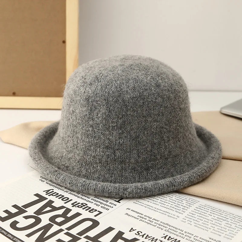 Sterling Elowen Wool Knit Topper Hat™  With Rolled Brim