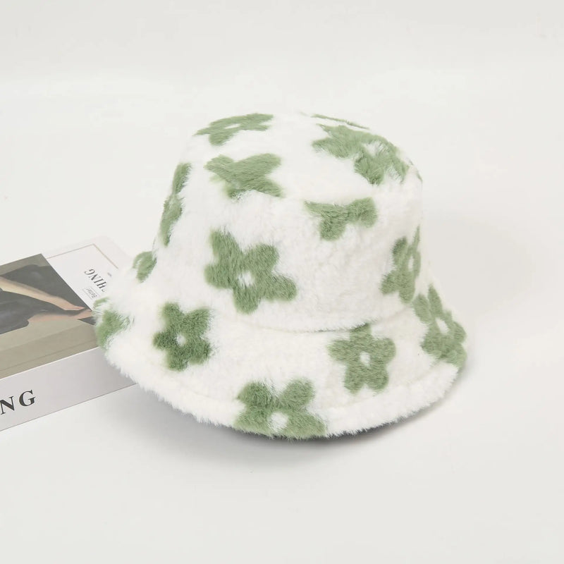 Sterling Mirelle Reversible Corduroy Bucket Hat™  With Cow Print Fleece