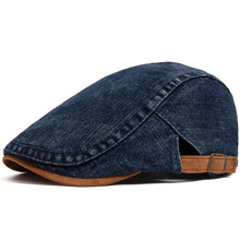 Sterling Denim Cotton Newsboy Cap™ Patchwork Brown Beret