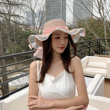 Sterling Straw Hat With Wavy Brim™ And Pearl Details