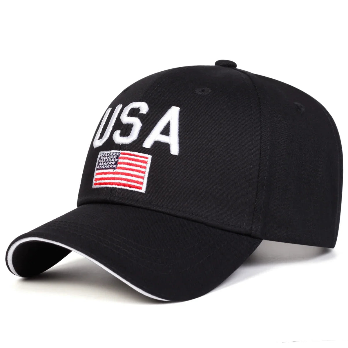 Sterling USA Letter Embroidery Baseball Cap™ Fabric Sun Visor