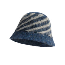 Sterling Striped Knit Bucket Hat™ Woolen Texture Contrast Bands