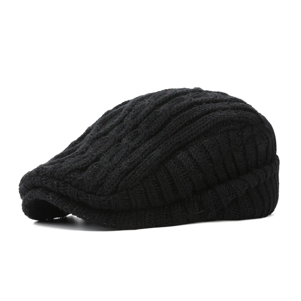 Sterling Knitted Beret Round™ Knit Painter Cap Soft Brim