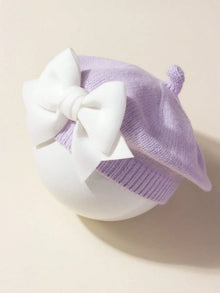 Sterling™ Baby Knit Beret with Bow Detail
