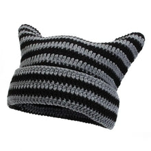 Sterling™ Cat Ear Knit Beanie with Striped Crown