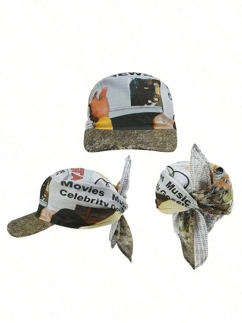 Sterling™ Y2K Streetwear Camouflage Brim Headscarf With Tie Back