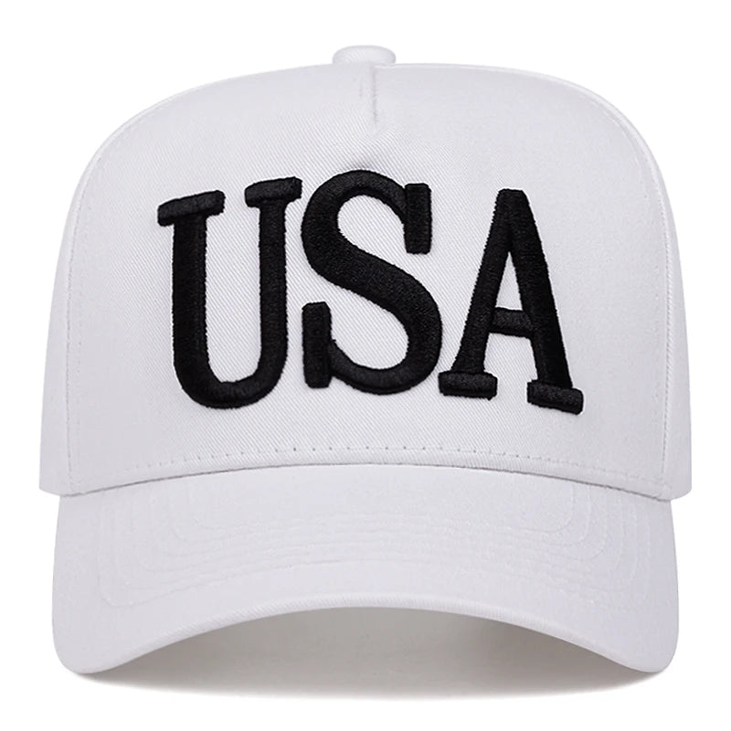 Sterling USA Embroidered Baseball Cap™ Fabric Curved Visor