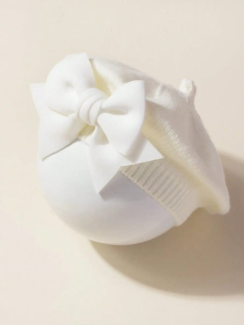 Sterling™ Baby Knit Beret with Bow Detail