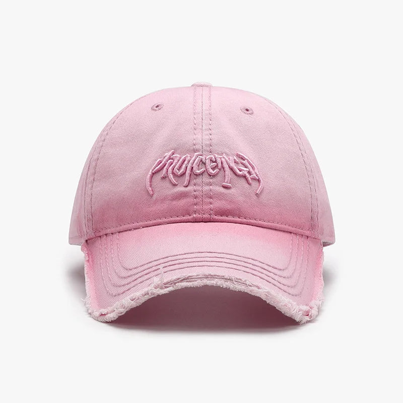 Sterling™ Adjustable Cotton Baseball Cap With Raised Letter Embroidery