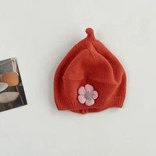 Sterling Petalwyn Toddler Beret™  Cotton Knit Flower Detail