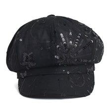 Sterling Sequined Mesh Painter Beret™ Breathable Sparkle Cap