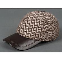 Sterling Caldren Winter Baseball Cap™   Sheepskin Leather Wool Panels