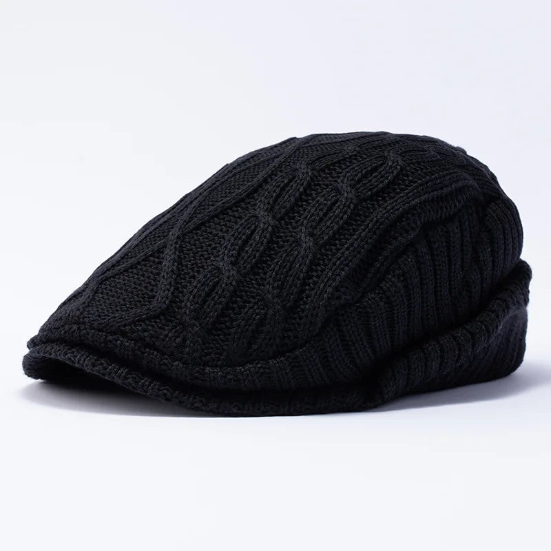 Sterling Knitted Beret Round™ Knit Painter Cap Soft Brim