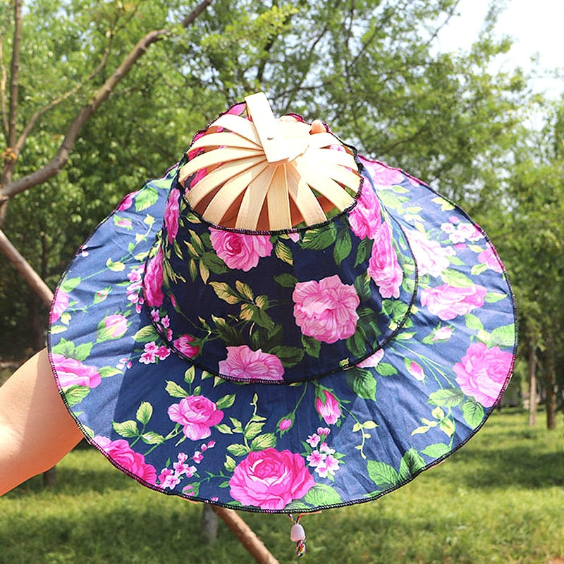 Sterling Foldable Bamboo Hat™ Wide Brim Bamboo Cord Detail