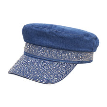 Sterling Rhinestone Flat Top Cap™ One Size Embellished Sun Hat