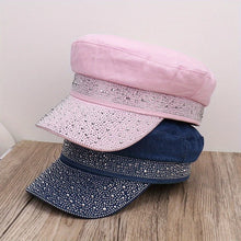 Sterling Flat Top Rhinestone Baseball Cap™ Mesh Back Arc Visor