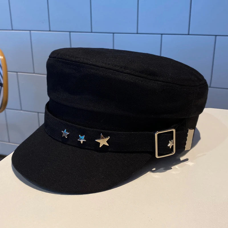 Sterling British Retro Navy Beret™ Cotton Short Visor