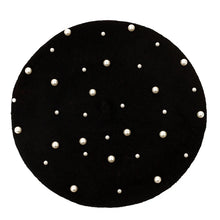 Sterling Celestine Wool Beret™ with Pearl Bead Detail