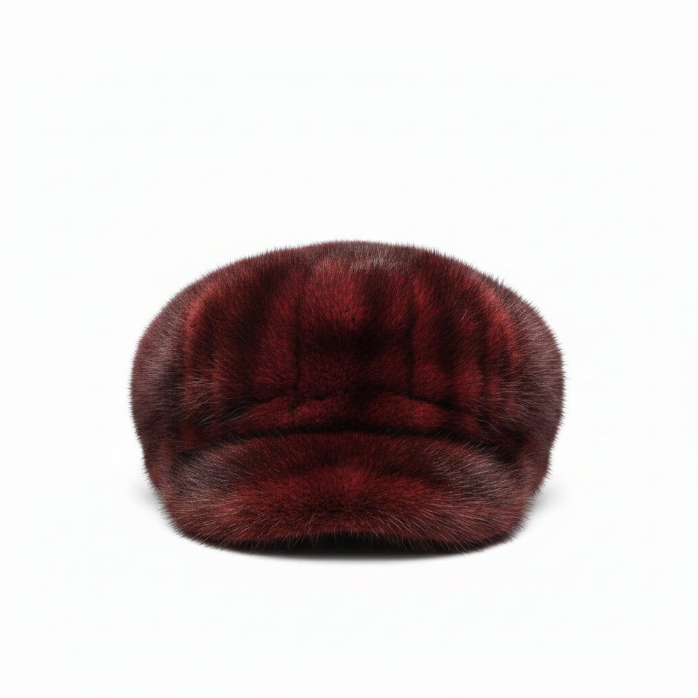 Sterling Mink Fur Winter Baseball Cap™ with Adjustable Fit